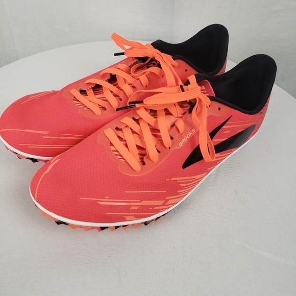 NWOB Brooks Mack 18 Pink and Orange Cleats Metal Spikes not included Sz 11 - Picture 1 of 8